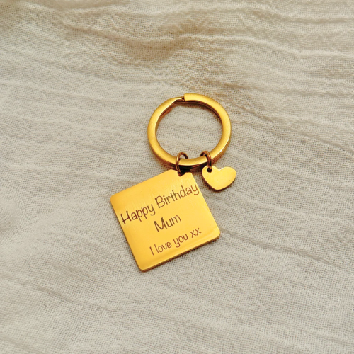 Heart charm Keyring