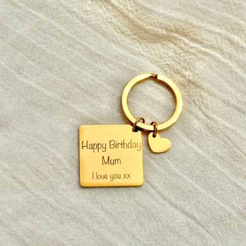 Heart charm Keyring