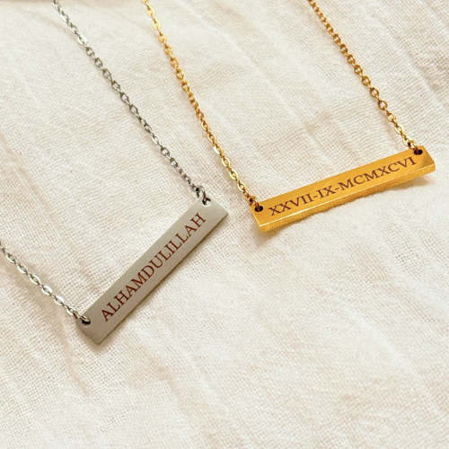 Flat Bar Necklace